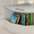 Table Enfant avec 4 Chaises 5 Pièces avec Rangement, Cadeau pour Fille Garçon 3-8 Ans, Ø 78 x 49 cm, Gris-7