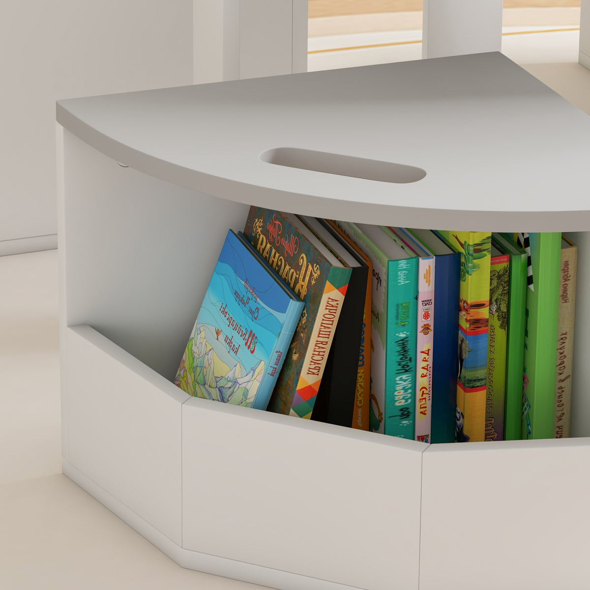 Table Enfant avec 4 Chaises 5 Pièces avec Rangement, Cadeau pour Fille Garçon 3-8 Ans, Ø 78 x 49 cm, Gris-7