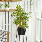 Bambou artificiel plantes artificielles hauteur 60 cm - tronc branches lichen feuilles grand réalisme pot inclus-9