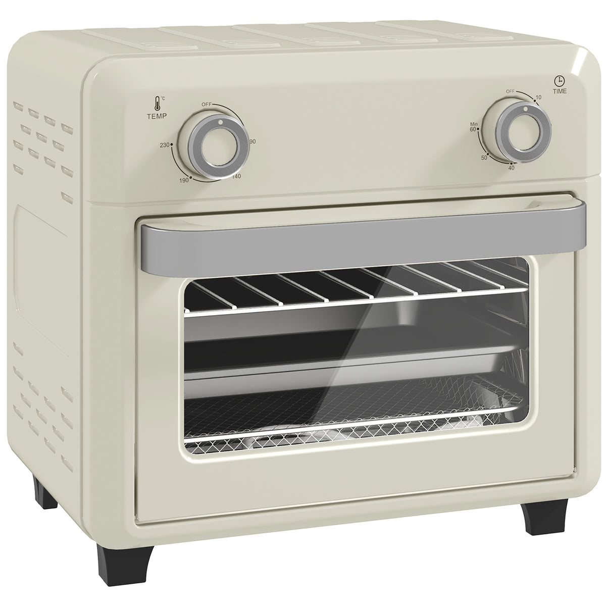 10L Friteuse sans huile mini four à air chaud 1 000 W avec température réglable 80°C-230°C, minuterie, 32x27,2x29,8cm-0