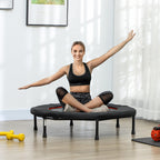 Trampoline de fitness, Ø 102 cm, trampoline d'exercice, pieds antidérapants, cadre en acier, capacité de 100 kg, rouge-9