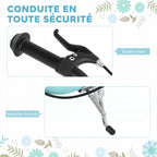 Trottinette pour enfants 5 à 12 ans 2 roues, patinette enfant avec hauteur réglable 120 x 58 x 85-95 cm bleu-6
