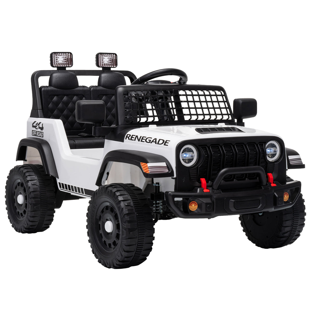 Voiture Électrique Enfants 12V, Télécommande, Batterie Lithium, Démarrage Progressif, Suspension 4 Roues, Blanc-0