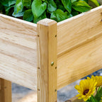 Jardinière sur Pieds carré Potager 2 étages dim. 184L x 45l x 80H cm Inserts d'irrigation Bois Sapin pré-huilé-7