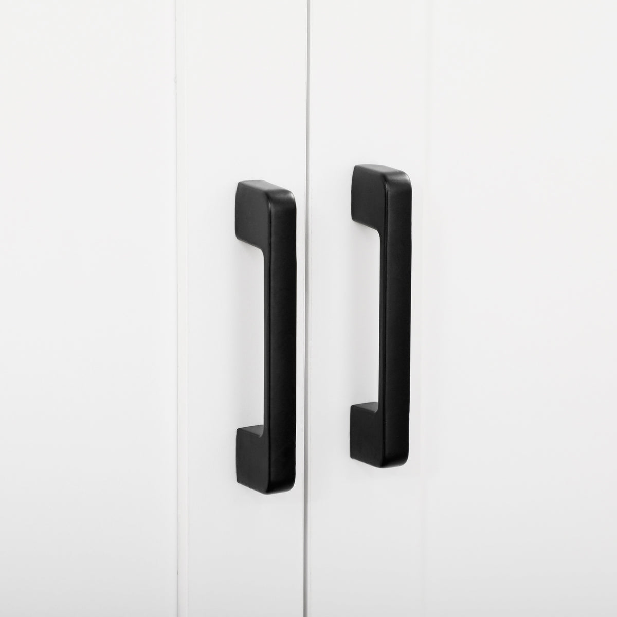 Armoire de cuisine hauteur 170 cm buffet haut avec 4 portes et étagères ajustable, design moderne, blanc-8