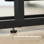 Table d'appoint étroite, bout de canapé en métal avec porte-revues et plateau en verre trempé, 40 x 18 x 55,5 cm, noir-6