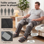 Masseur de jambes, masseur de compression pour les mollets, les genoux, les pieds avec chaleur, 3 modes automatiques-5