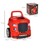 Camion mécano 2 1 - Jouet Bricolage Enfant - Établi - Jeu imitation mécanicien - Nombreux PP ABS Rouge-2