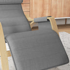 Fauteuil relax à bascule fauteuil allaitement avec repose-pieds réglable, poche latérale et appui-tête, gris-8