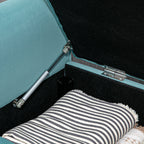Banc de rangement bout de lit avec accoudoirs, tissu velours rembourré et capitonné, 126 x 48,5 x 57 cm, vert-7