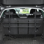 Grille de séparation pour chien universel, barrière de sécurité extensible pour animaux de compagnie, en acier noir-1