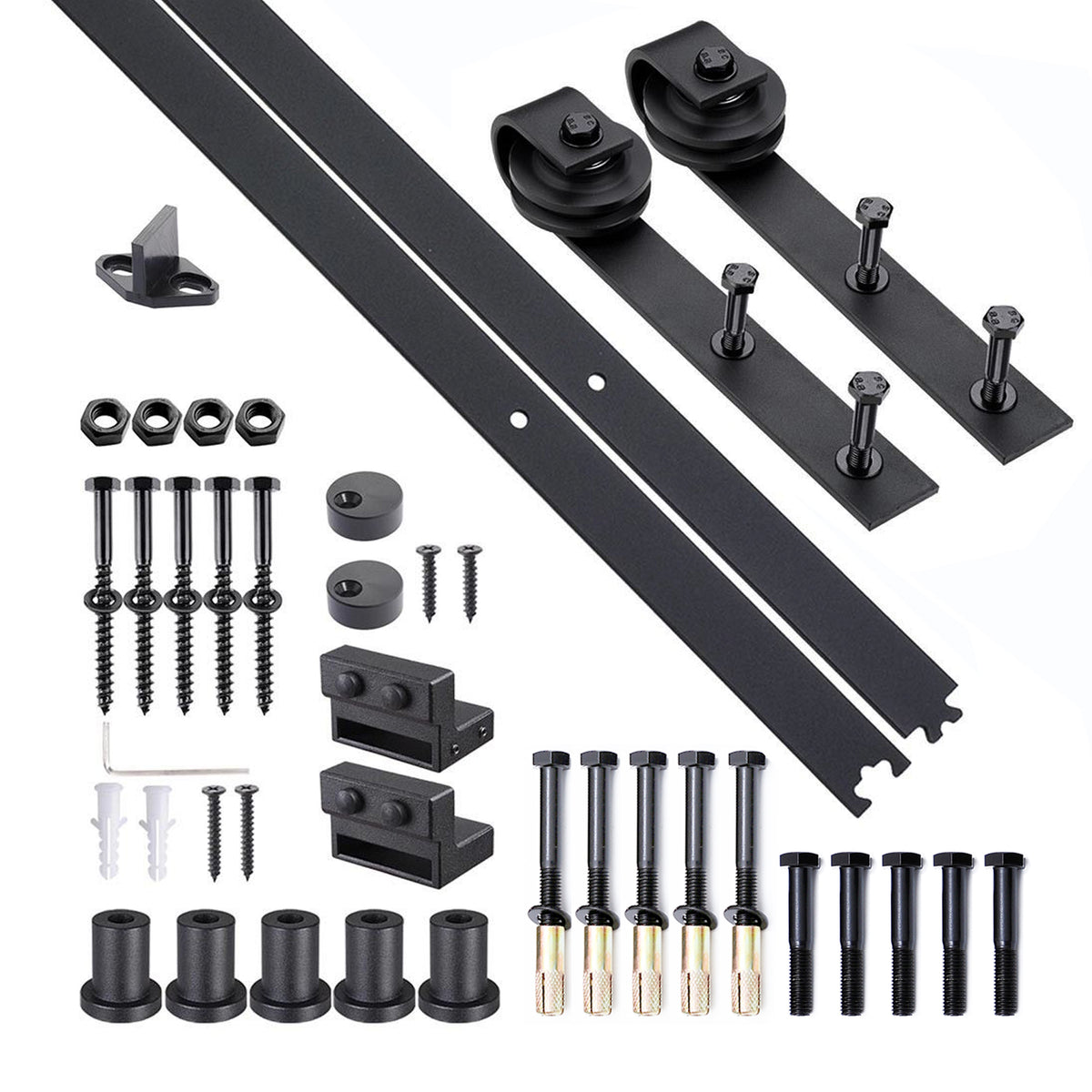Kit de Porte Coulissante, Système Galandage pour Porte d'une Épaisseur de 35-45 mm et Largeur Max. 1 m, Charge-0