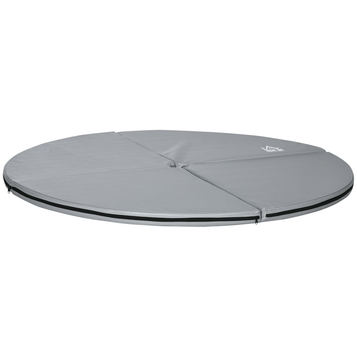 Tapis de pole dance pliable - pole dance mat - tapis de protection Ø 150 cm épaisseur 5 cm - revêtement plastique gris-6