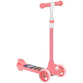Trottinette enfant 3 Roues Lumineuses LED Hauteur Guidon réglable frein à Friction arrière de 2 à 6 ans Rose-0