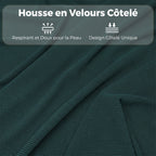 Lot de 2 chaises pliantes chaises de salle à manger portables avec assises et dossiers rembourrés en velours côtelé bleu-6