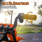 Moto électrique pour enfant moto cross pour enfants de 3 à 6 ans 2 moteurs 12V vitesse 5 km/h 109,5x60x72,5cm orange-3