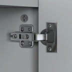 Armoire murale de salle de bain avec 3 portes miroir et étagères réglables en MDF Gris dim. 90L x 15l x 60H cm-8