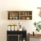 Armoire murale de salle de bain, meuble de rangement suspendu avec porte à charnières, 80 x 25 x 30 cm, bois naturel-6