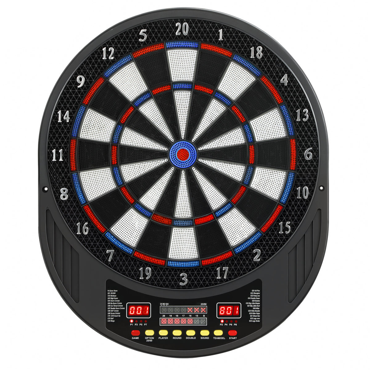 Jeu de fléchettes électronique avec embouts souples, doubles écrans LED, 33 jeux, 202 variations, jusqu'à 8 joueurs-0