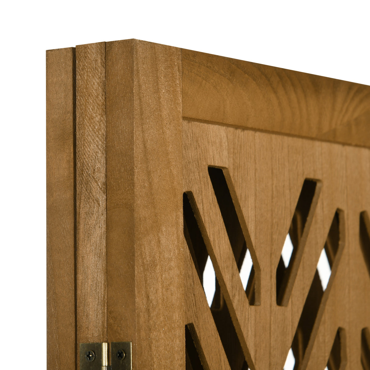 Paravent en bois ajouré séparateur de pièce closion intérieur pliable 3 panneaux en bois 120 x 170 cm naturel-8