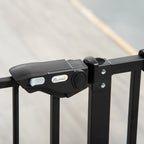 Lot de 2 barrières de sécurité animaux de 104H cm avec système de double verrouillage sans percage de 74 à 80 cm-8
