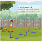 Kit d'équipement d'agilité pour chien kit d'agilité pour chien sac de transport 88 x 64 x 95 cm bleu et orange-5