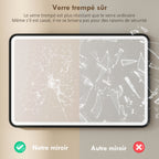 Miroir salle de bain avec éclairage 90 x 60 cm, miroir LED mural, anti-buée, 3 couleurs lumière, dimmable, noir-6