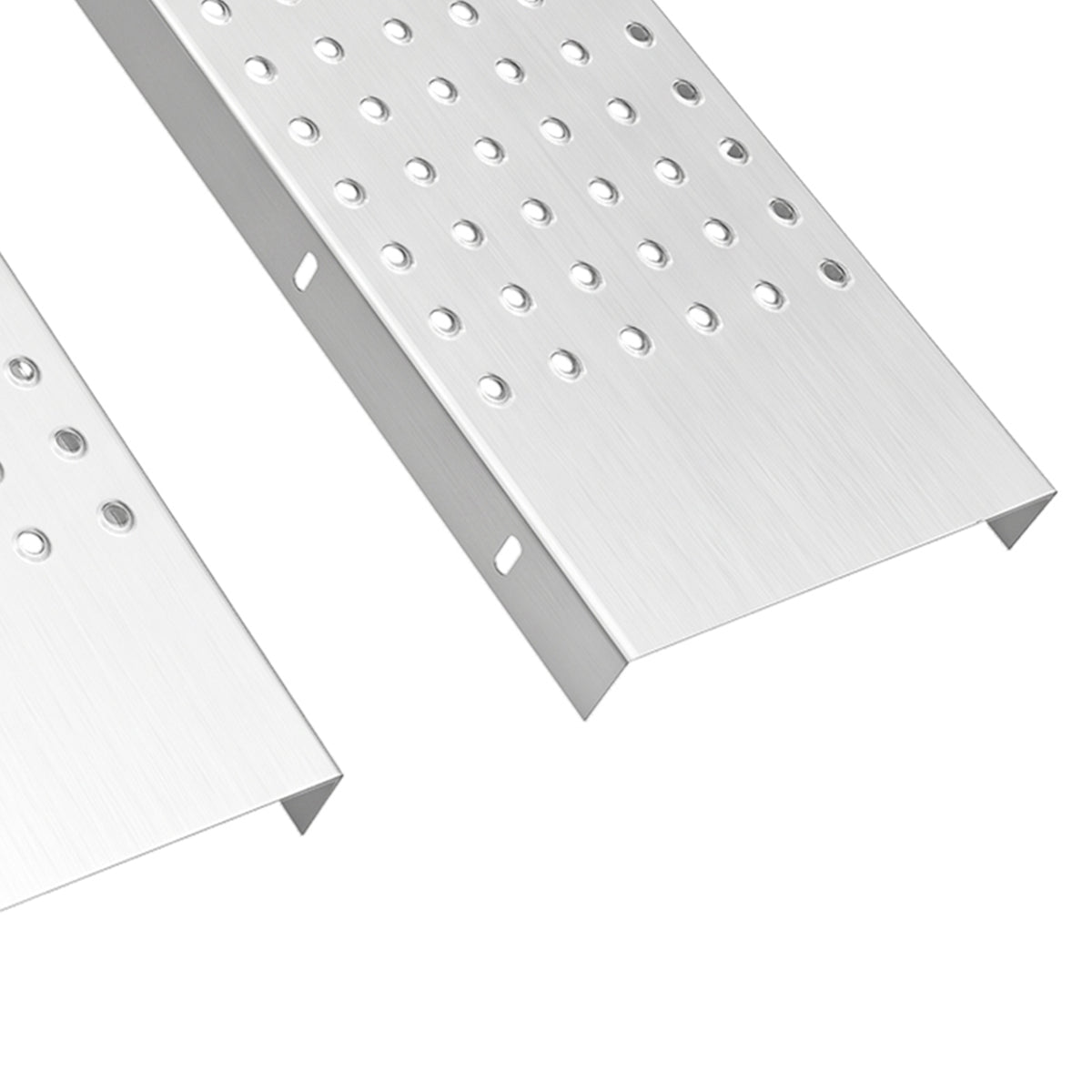 Lot de 2 Rampes de Chargement Pliantes avec Poignées et Surface Antidérapante, Charge Max. 400 kg, 180 x 25,5 cm, Argent-9