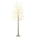 Arbre Lumineux LED 180 cm 180 LEDs Blanc Chaud, Arbre Artificiel de Cerisier en Fleurs, IP44, Intérieur Extérieur, Blanc-0