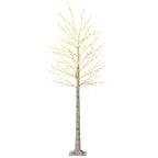 Arbre Lumineux LED 180 cm 180 LEDs Blanc Chaud, Arbre Artificiel de Cerisier en Fleurs, IP44, Intérieur Extérieur, Blanc-0