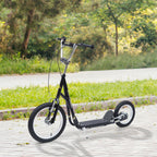 Trottinette patinette Vélo Enfant à partir de 5 Ans Tout Terrain Grands pneus gonflables Guidon réglable poignées Freins et béquille pour Adultes et Enfants Acier Noir-9