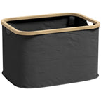 Panier à linge pliable 36 L corbeille linge sale avec poignées rainurées pour salle de bain chambre à coucher buanderie-0