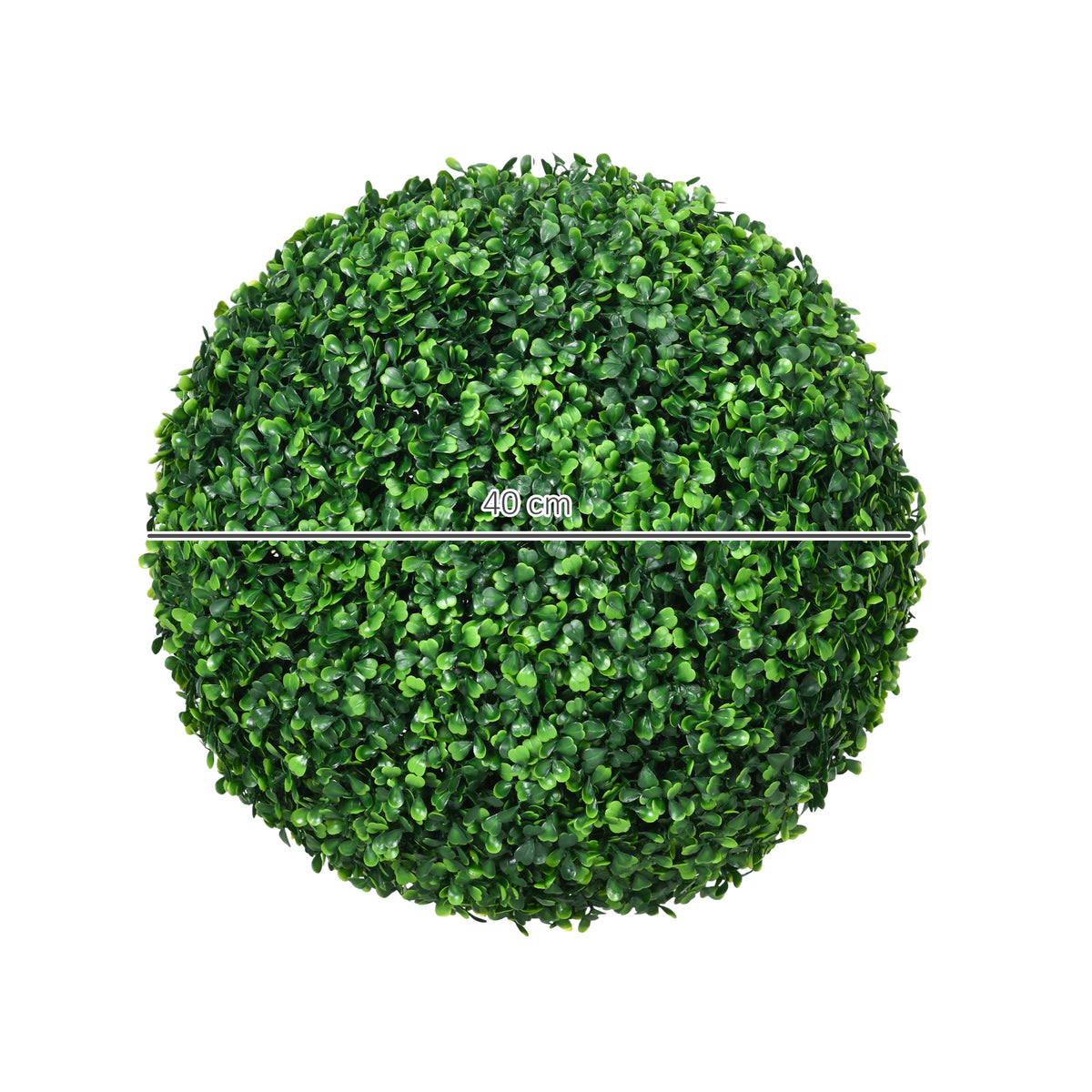 Lot de 2 boules de buis artificielles de 40 cm décoration pour intérieur ou extérieur vert-2