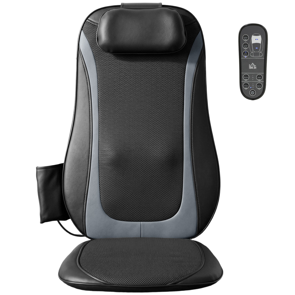 Masseur Dorsal Chauffant, Fauteuil de Massage Tissulaire Profond Vibration 3 Niveaux, Coussin de Massage-0