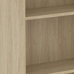 Bibliothèque étagère de rangement avec 3 compartiments et étagère réglable, 60 x 24 x 93 cm, bois naturel-7