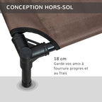 Lit pour chien chat lit de camp grand confort sur pieds tissu oxford textilène micro-perforé-3