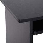 Bureau d'ordinateur, bureau avec rangement, plateau pour clavier et support de moniteur, 80 x 45 x 75 cm, noir-7