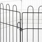 Parc enclos chiots animaux domestiques chiens lapins rongeurs petits int./ext. diamètre 180 panneaux 71x61cm noir-8