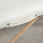 Table de massage pliante, lit de massage 2 zones, hauteur réglable, oreiller facial amovible, 186 x 60 x 61-87 cm, crème-8