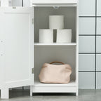 Meuble salle de bain colonne avec 3 compartiments ouverts, tiroir et étagère réglable, 40 x 30 x 164 cm, blanc-8