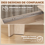 Table à Manger Extensible pour 4 à 6 Personnes, 140-180 cm, Table de Cuisine Ovale avec Bords Arrondis, Chêne-6