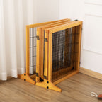 Barrière de sécurité pour chien barrière pliable à 6 panneaux avec pieds amovibles 432 x 36 x 70 cm jaune-8
