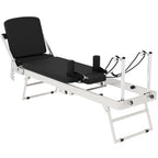 Machine Reformer Pilates Pliable Système Hybride 4 Ressorts & 5 Cordes Silencieux Acier 195 x 56 x 88 cm Blanc-0