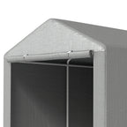 Abri de jardin tente de stockage imperméable abri moto porte enroulable fermeture éclair, 160 x 218 x 172 cm, gris clair-8
