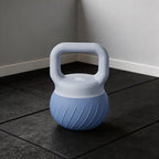 Kettlebell 10 kg, haltère avec poignée Antidérapante ergonomique, haltère à boule, musculation, entraînement, Bleu-1
