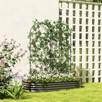 Support pour plantes grimpantes avec motif lot de 2 treillis de jardin pour vigne fleurs légumes métal 50 x 150 cm noir-1