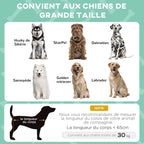 Lit pour chien chat sur pieds grand confort velum anti-UV oxford sac de transport inclus106 x 76 x 94 cm gris-3