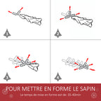 Sapin de Noël Artificiel 240H cm 1499 Branches épines Imitation Nordmann Grand réalisme Vert-4