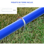 Kit d'équipement d'agilité pour chien kit d'agilité pour chien sac de transport 88 x 64 x 95 cm bleu et orange-4