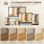 Bibliothèque à 5 niveaux, étagère de rangement en forme S avec 15 compartiments ouverts, 80 x 24 x 200 cm, chêne-7
